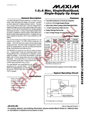 MAX418EPD+ datasheet  